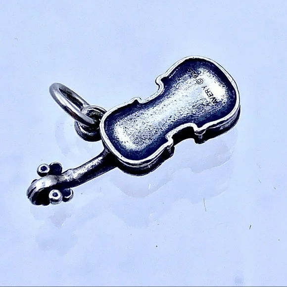 James Avery RETIRED Sterling VIOLIN Charm - Picture 2 of 3